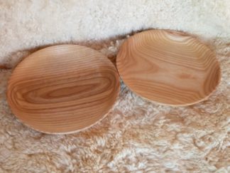 Lot de 2 assiettes en frêne-olivier