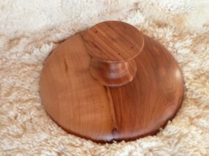 Présentoir à gâteau en bois de pommier
