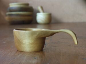 Kuksa en bois d'érable, fabrication artisanale, pièce unique