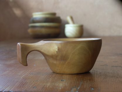 Kuksa en bois érable, fabrication artisanale française, pièce unique