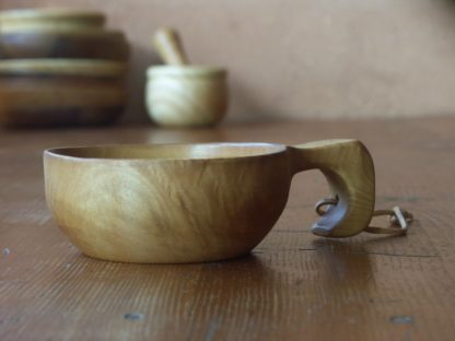 Kuksa en bois érable, fabrication artisanale française, pièce unique