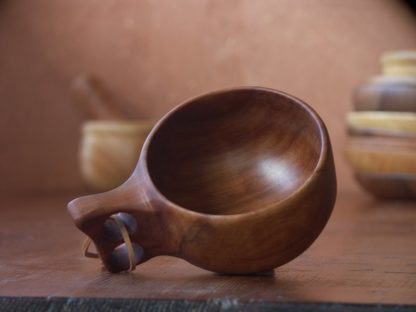 Kuksa en bois de pommier ou d'érable, fabrication artisanale, pièce unique