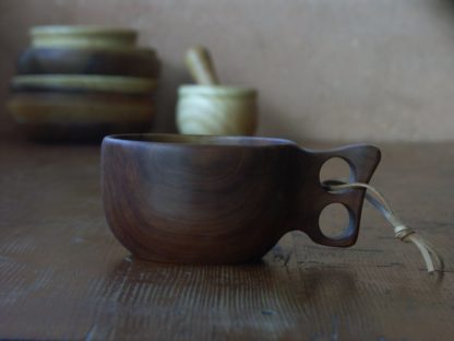 Kuksa en bois de pommier ou d'érable, fabrication artisanale, pièce unique