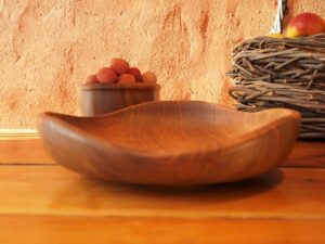 coupe à fruits en noyer