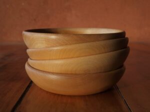 Assiettes creuses en érable 9
