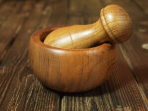 Mini-mortier en noyer