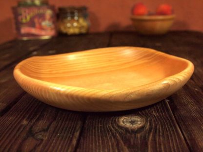 Assiette mi-creuse en frêne-olivier – Image 3