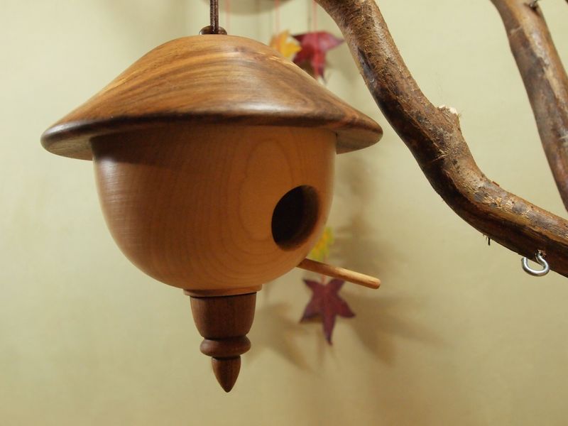 Relaxdays Nichoir à oiseaux décoration maison à oiseaux en bois à