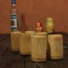 6 verres à vodka en frêne