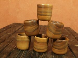Verres pour bébé en noyer
