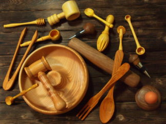 Outils de cuisine naturels produits en bois ustensiles de cuisine