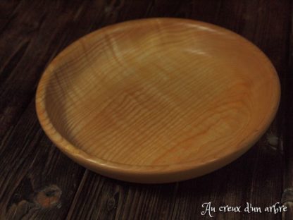 Assiette creuse en frêne ondé – Image 2