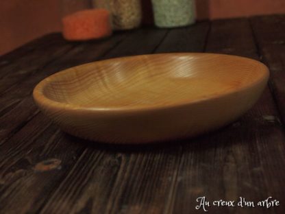 Assiette creuse en frêne ondé – Image 3