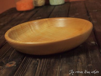 Assiette creuse en frêne ondé – Image 4
