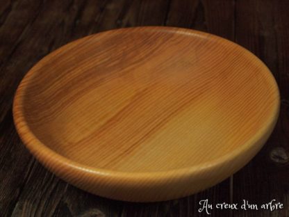 Assiette creuse en frêne olivier ondé – Image 5