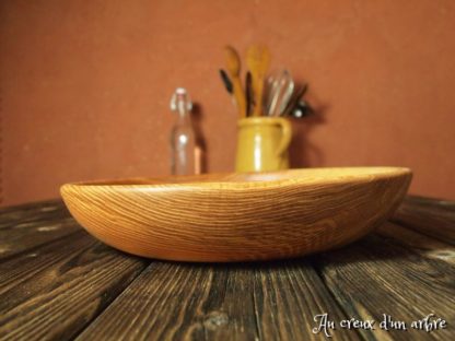 Assiette creuse en frêne-olivier