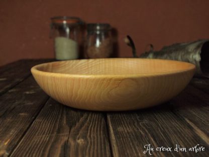 Assiette creuse en frêne ondé – Image 5