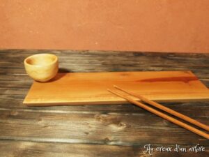 Ensemble à sushi en poirier