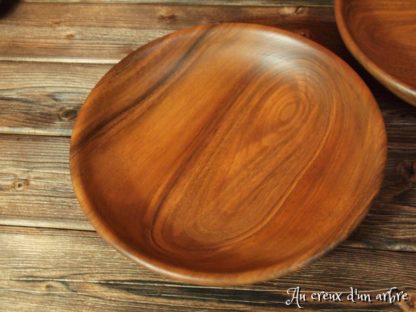 2 assiettes creuses en noyer – Image 5