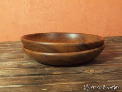 2 assiettes creuses en noyer – Image 4