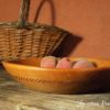 Plat ou coupe à fruits en poirier