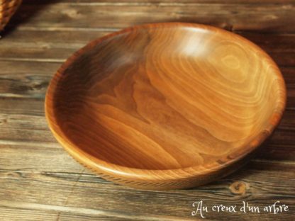 Plat ou coupe à fruits en noyer – Image 6