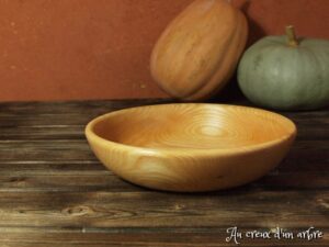 Assiette creuse en frêne 634
