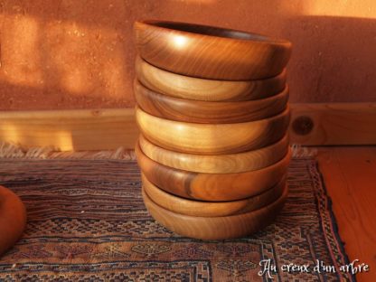 Assiette creuse en noyer