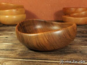Assiette creuse en noyer 569