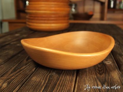 Assiette creuse en poirier – Image 2