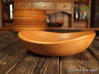 Assiette creuse en poirier – Image 3