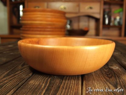 Assiette creuse en poirier – Image 4