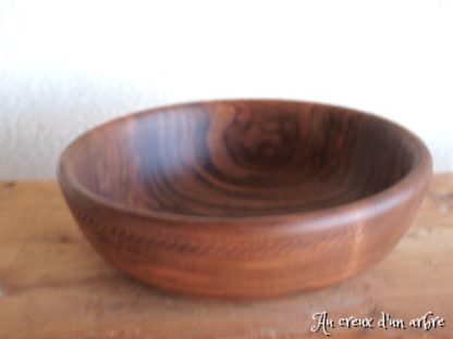 Assiette creuse en noyer – Image 2