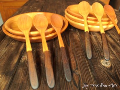 Cuillère en bois pour manger (adulte) en merisier oxydé – Image 2