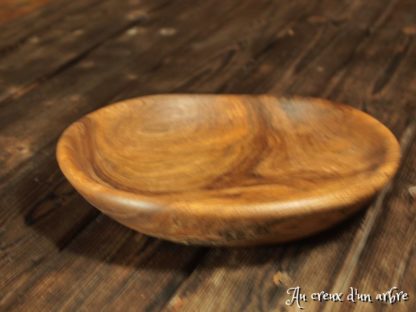 Assiette mi-creuse en noyer – Image 2