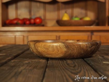 Assiette mi-creuse en noyer – Image 2
