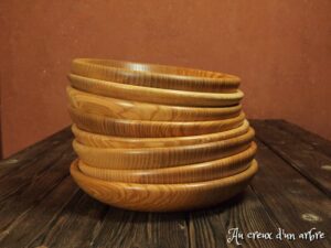 Assiette mi-creuse en frêne 2ème choix 67