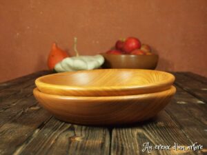 Assiette creuse en merisier 502