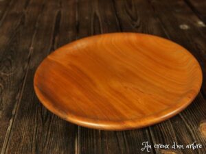 Assiette plate en merisier 423
