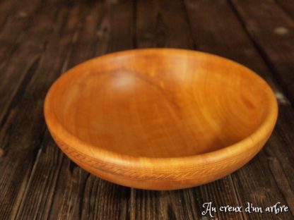 Assiette creuse en poirier – Image 2