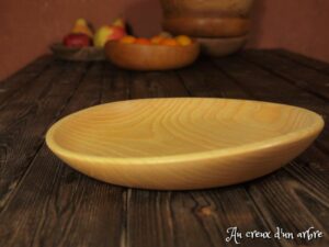 Assiette mi-creuse en frêne 464