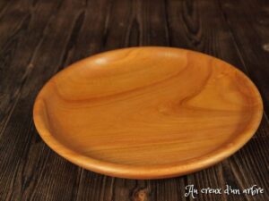 Assiette plate en merisier 467