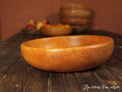 Assiette creuse en poirier – Image 4