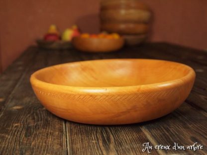 Assiette creuse en poirier – Image 6