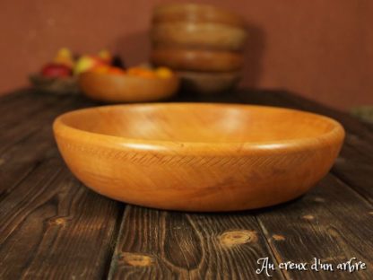 Assiette creuse en poirier – Image 4