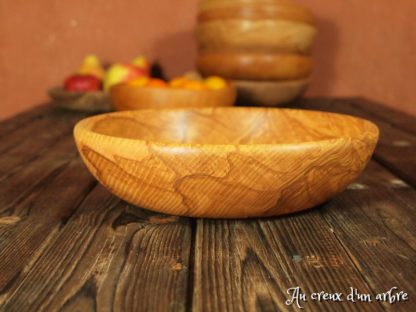 Assiette creuse en frêne-olivier – Image 3