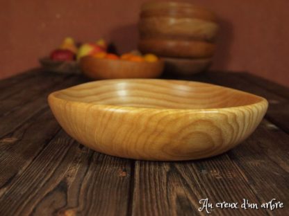 Assiette creuse en frêne