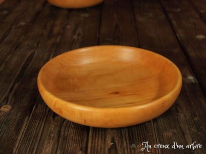 Assiette mi-creuse en poirier – Image 5