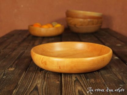Assiette mi-creuse en poirier – Image 4