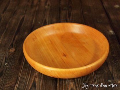 Assiette mi-creuse en poirier – Image 2